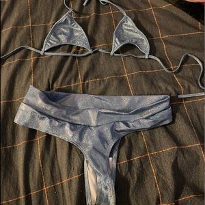 Blue rave bikini